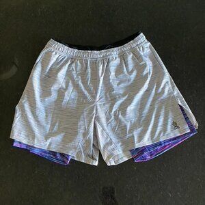 Chubbies Men Grey/Purple Shorts Size M